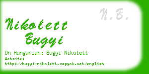 nikolett bugyi business card